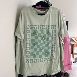 Green oversized T